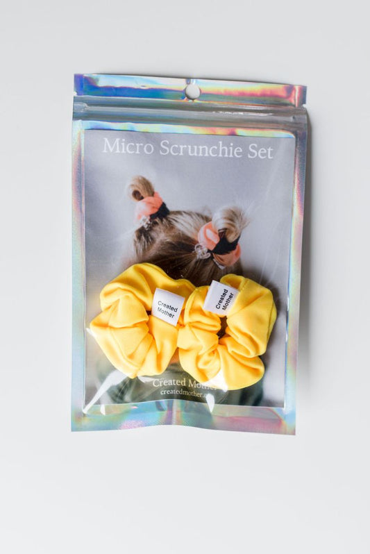 Created Mother - Micro Scrunchie Set - Yellow