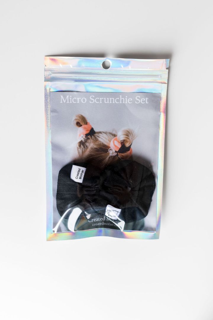 Black Micro Scrunchie Set Created Mother