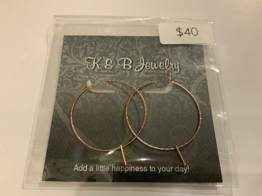 K&B Jewelry - Earrings - Rose Gold Filled Hoops - E099-RG