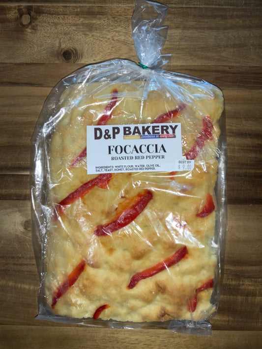 D&P Bakery - Focaccia - Roasted Red Pepper