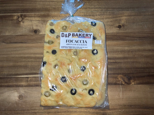 D&P Bakery - Focaccia - Green & Black Olives