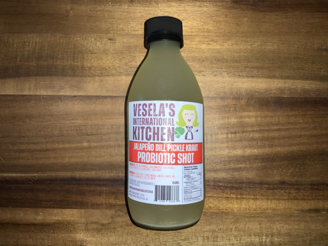 Vesela’s International Kitchen - Probiotic  Gut Shot - Jalapeño Dill Pickle 350ml