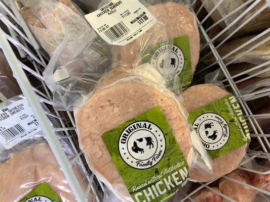 Original Family Farms - Chicken Burgers - Original  (4 x 5oz)