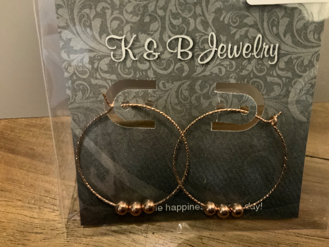 K&B Jewelry - Earrings - Rose Gold Filled Hoops - E071-RG – The Little ...