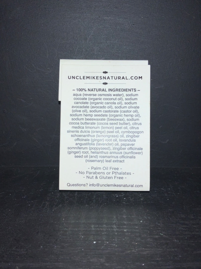 Uncle Mike’s - Soap Bars - Lemon Ginger Poppyseed Bar