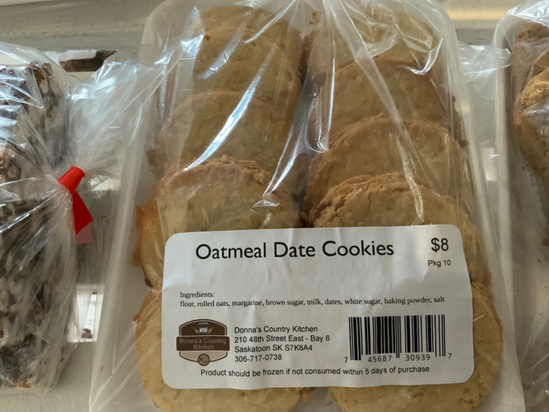 Donna’s Country Kitchen - Oatmeal date Cookies