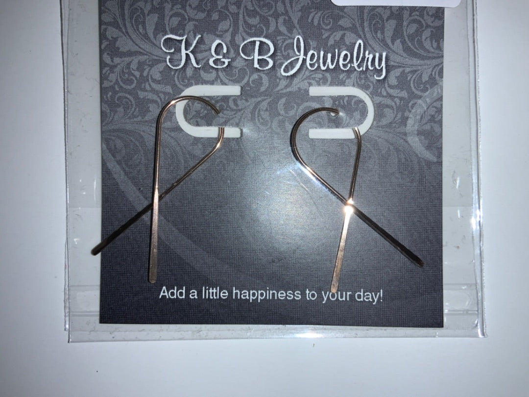 K&B Jewelry - Earrings - Rose Gold Filled Ribbon - E084-RG