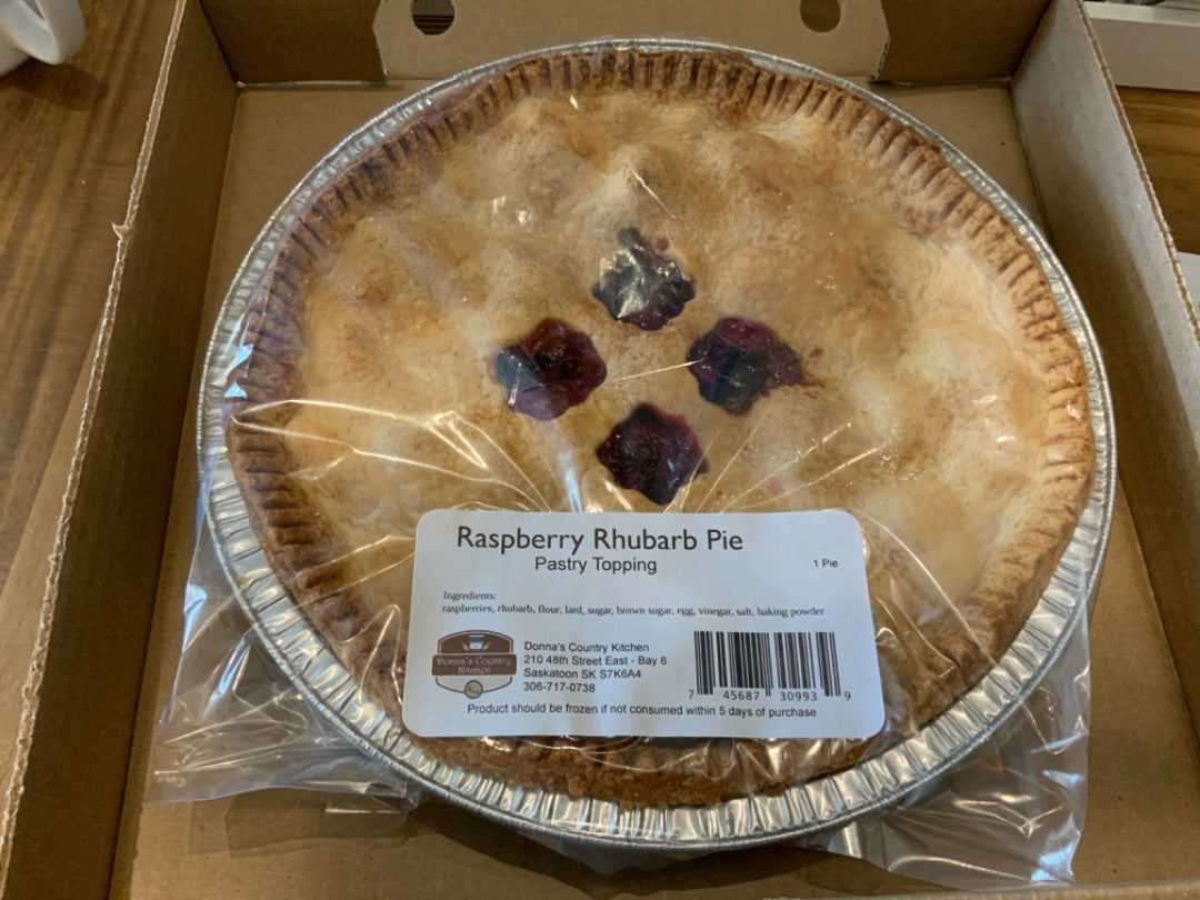 Donna's Country Kitchen - Pie - Raspberry Rhubarb - Pastry Top