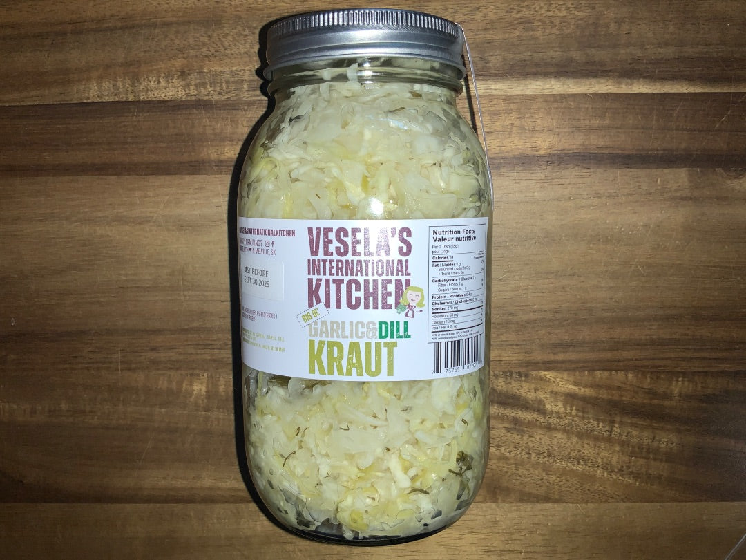 Vesela's International Kitchen - Large Garlic Dill Kraut