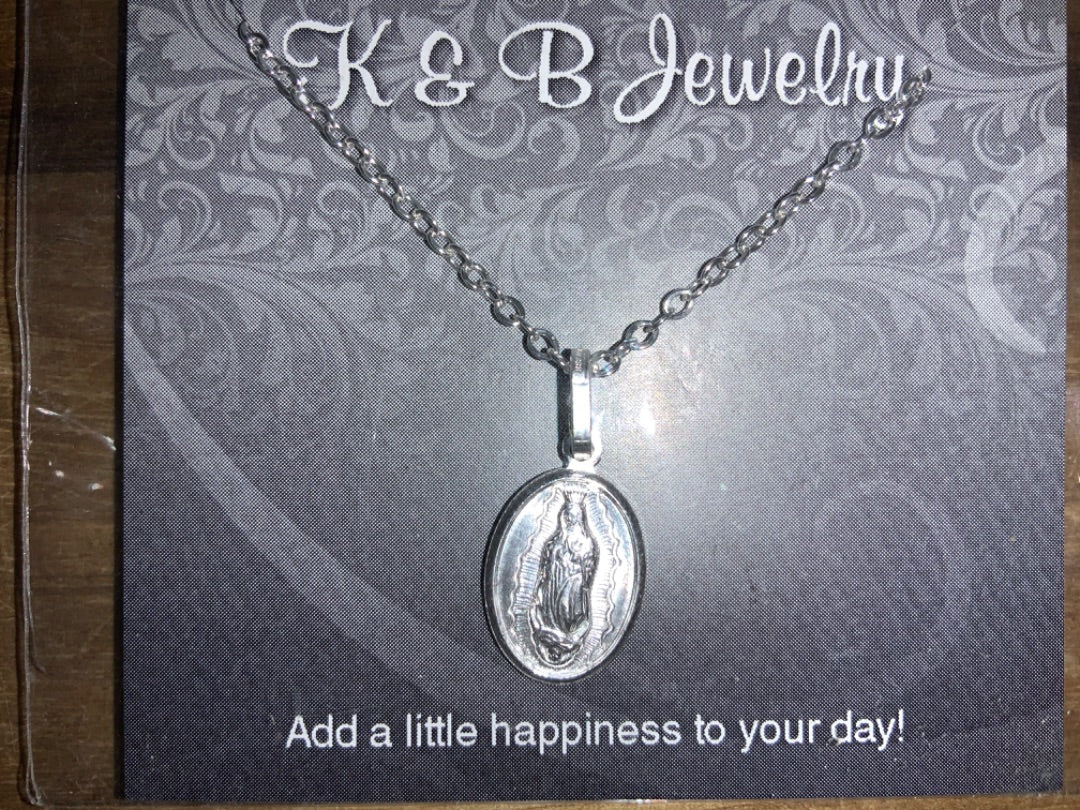 K&B Jewelry - Necklace - Sterling Silver Holy Mary - NS251-SS