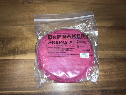 D&P Bakery - Arepas - Beet/White Corn (Pack of 12)