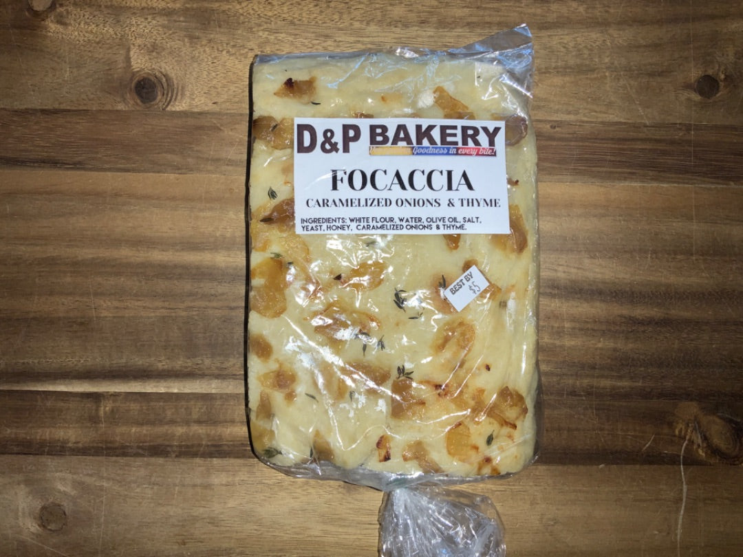 D&P Bakery - Caramelized Onion & Thyme Focaccia - Small