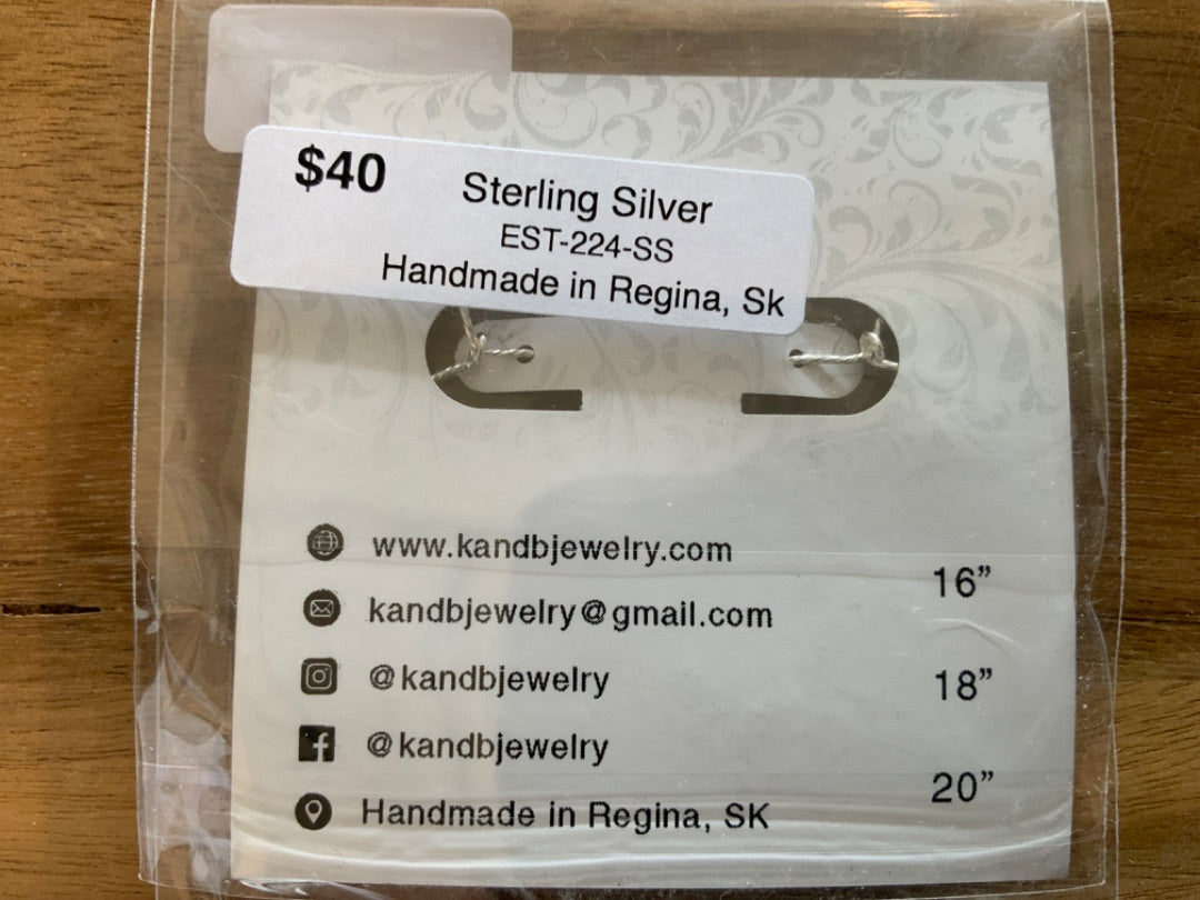 K&B Jewelry - Earrings - Grey Diamond Ball Hoops - EST-224-SS