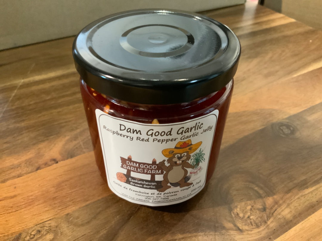 Dam Good Garlic - Red Pepper Garlic Jelly - Raspberry