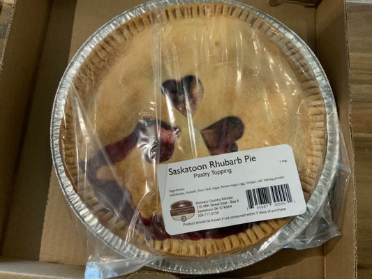 Donna's Country Kitchen - Pastry Top Pie - Saskatoon Rhubarb