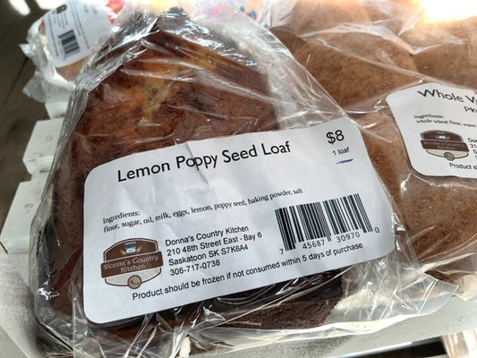 Donna’s Country Kitchen - Loaf - Lemon Poppyseed