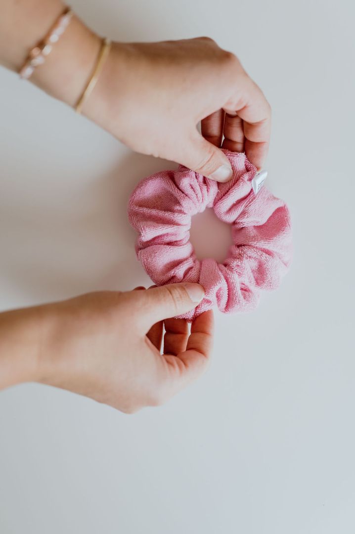 Pink Towel Scrunchie Created Mother , Large